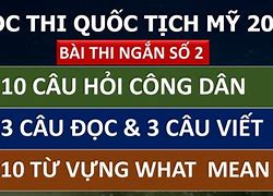 Bài Thi Quốc Tịch Mỹ 2023